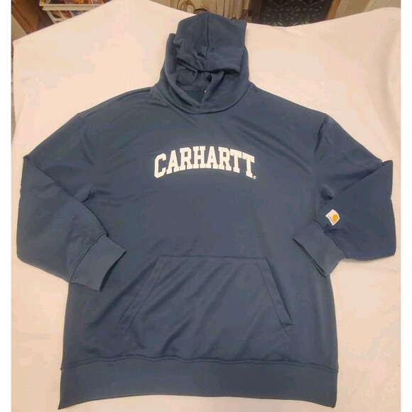 Carhartt Mens XL Hooded Sweatshirt Hoodie Blue - Picture 1 of 8